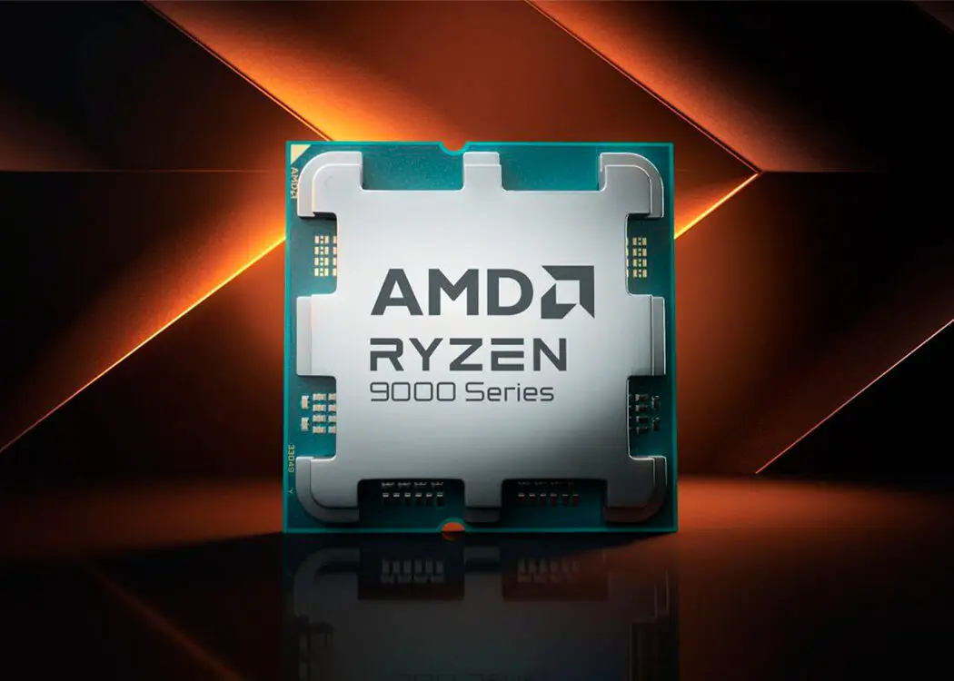 Arte de um processador AMD Ryzen 9000