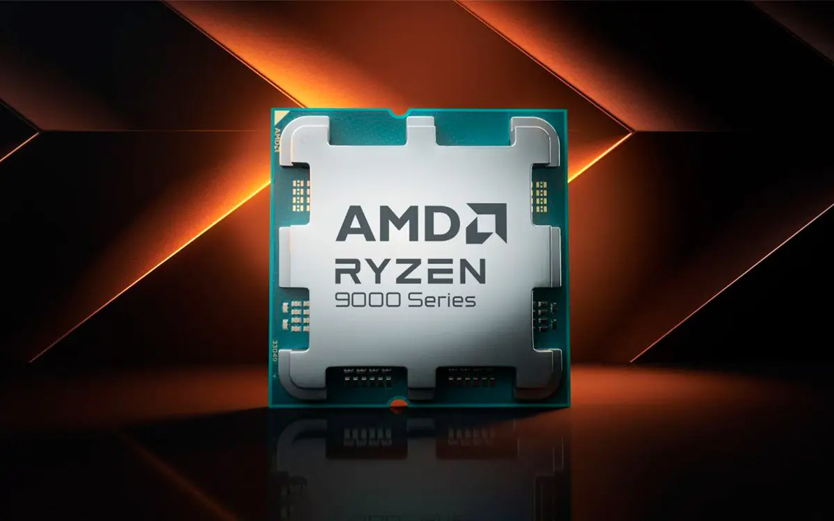 Arte de um processador AMD Ryzen 9000