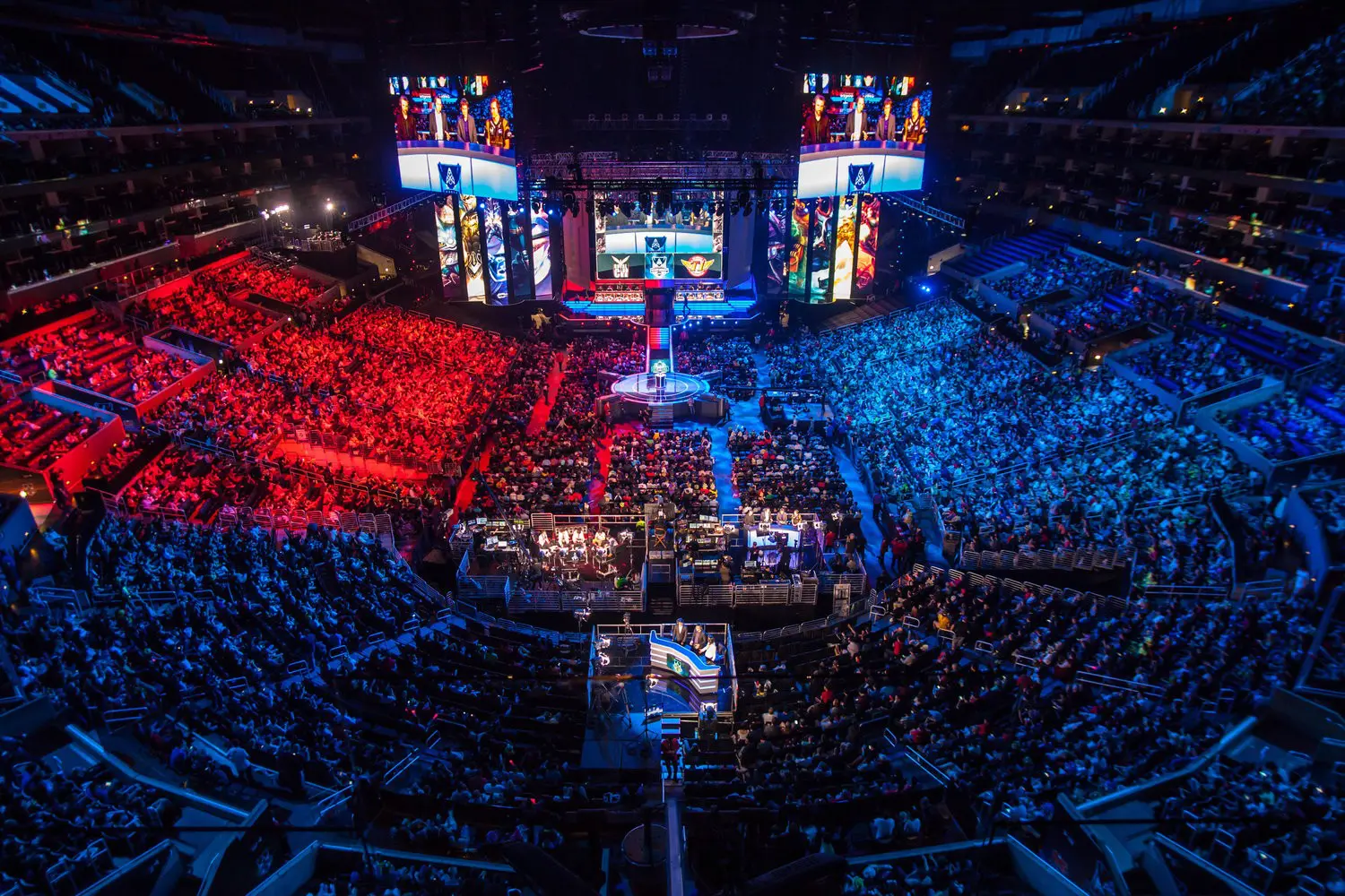 Foto de uma arena de jogos esports