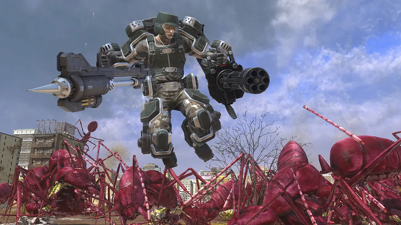 Cena do jogo Earth Defense Force 6