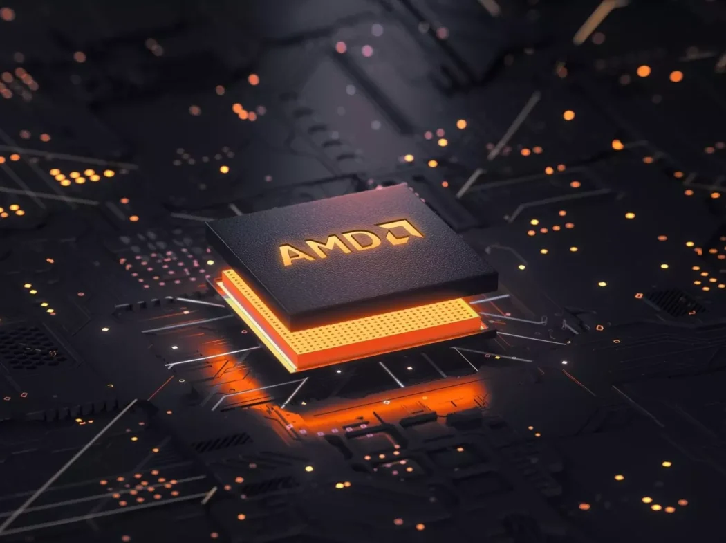 Arte com a marca AMD