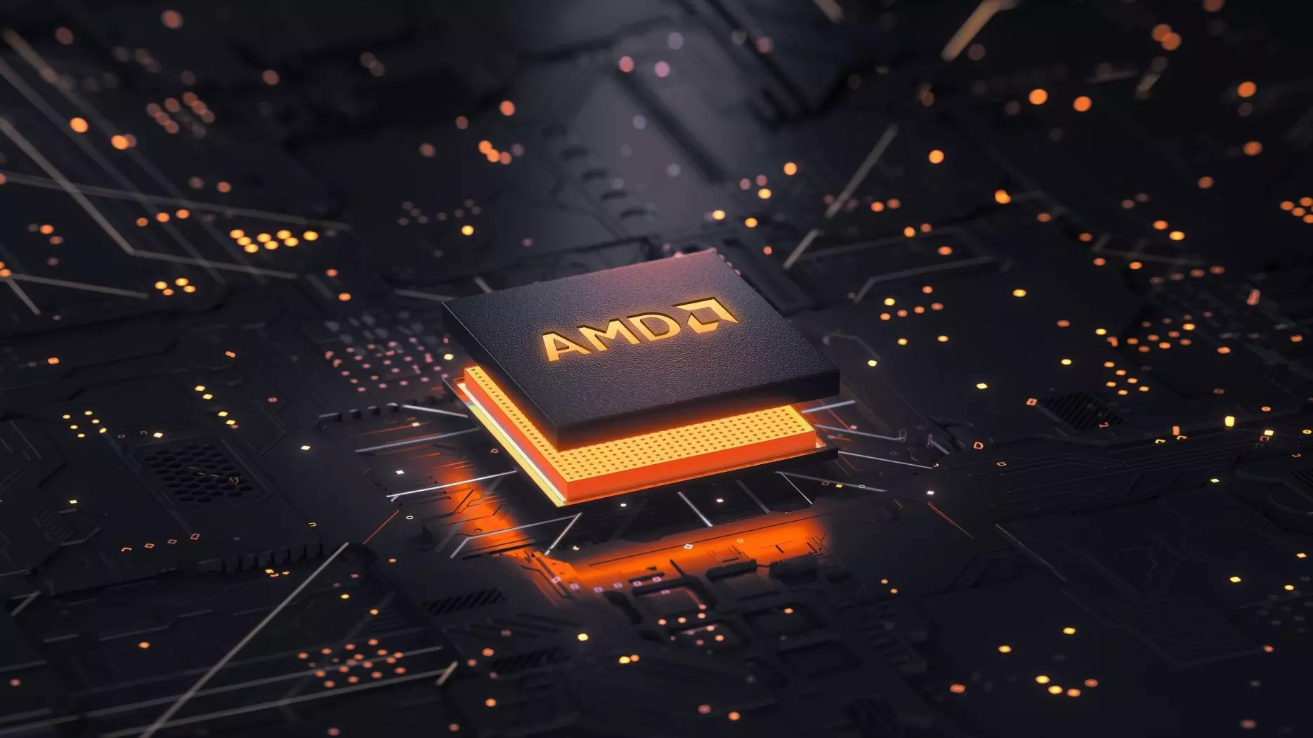 Arte com a marca AMD