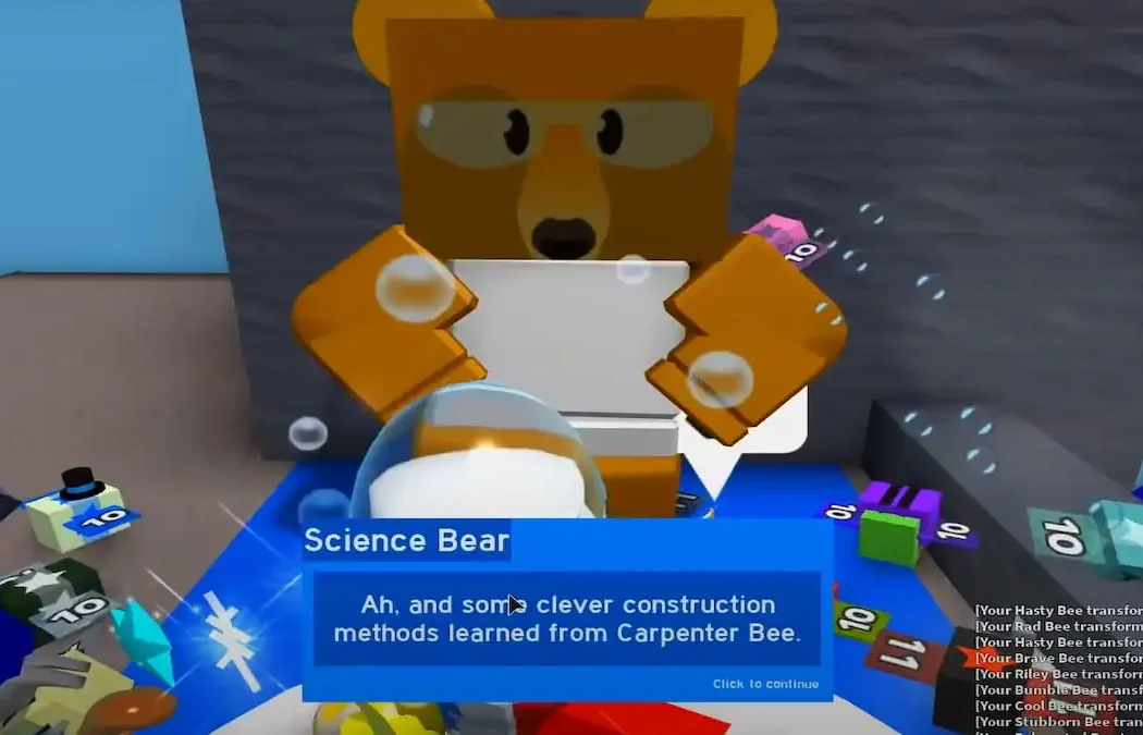 Cena de Science Bear Roblox