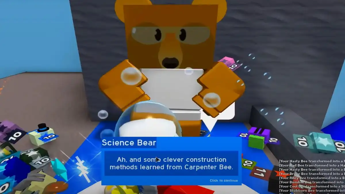 Cena de Science Bear Roblox