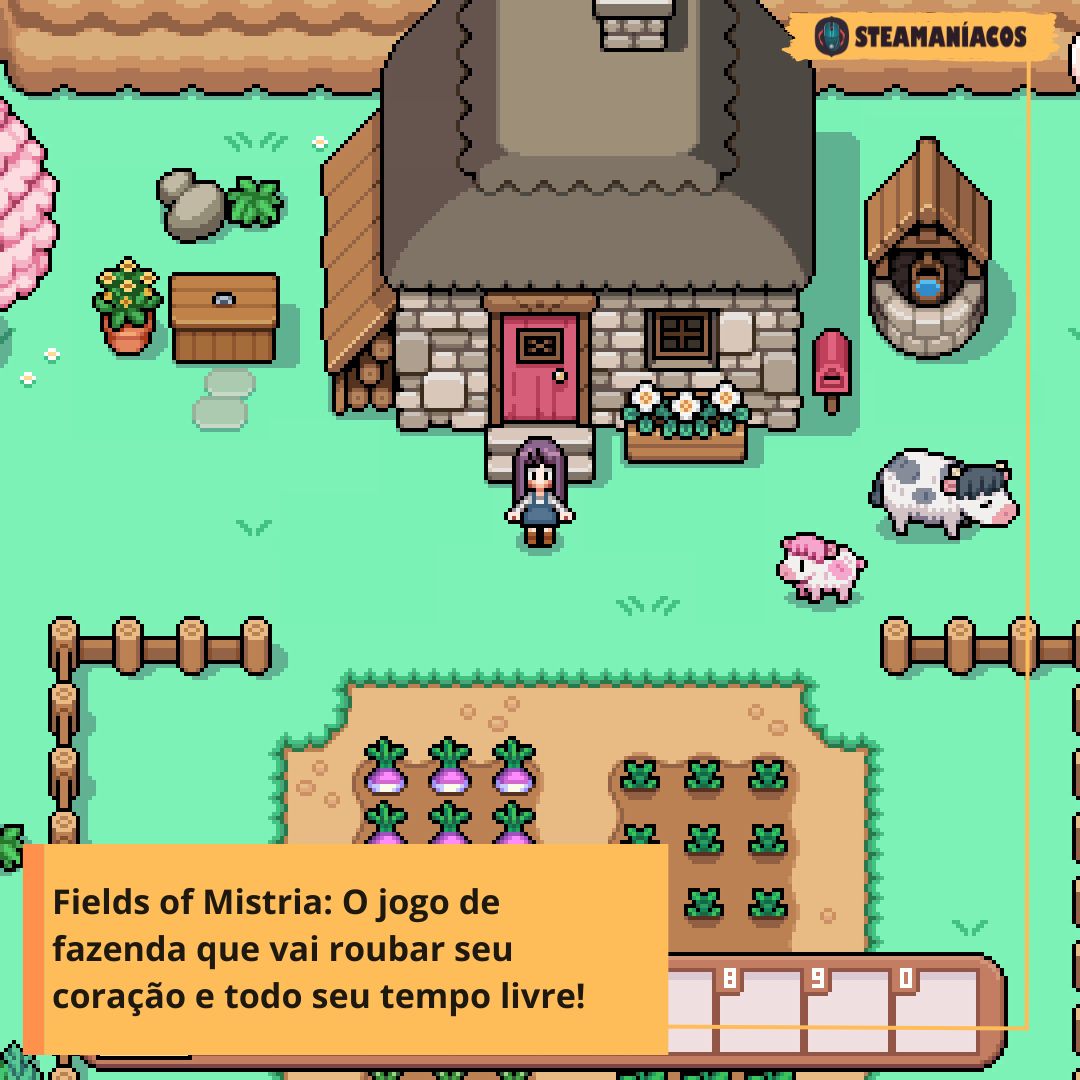 Cena do jogo Fields of Mistria