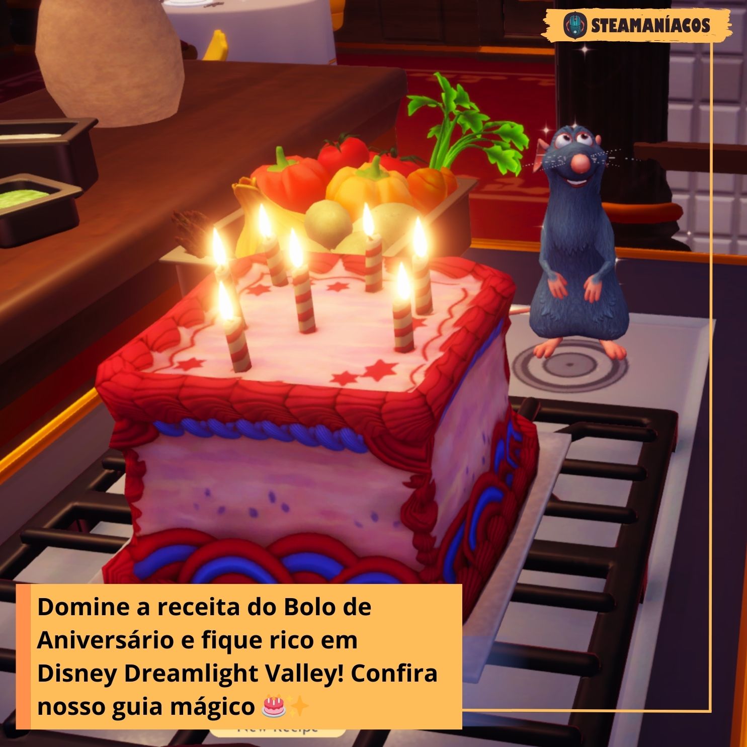 Disney Dreamlight Bolo de Aniversário