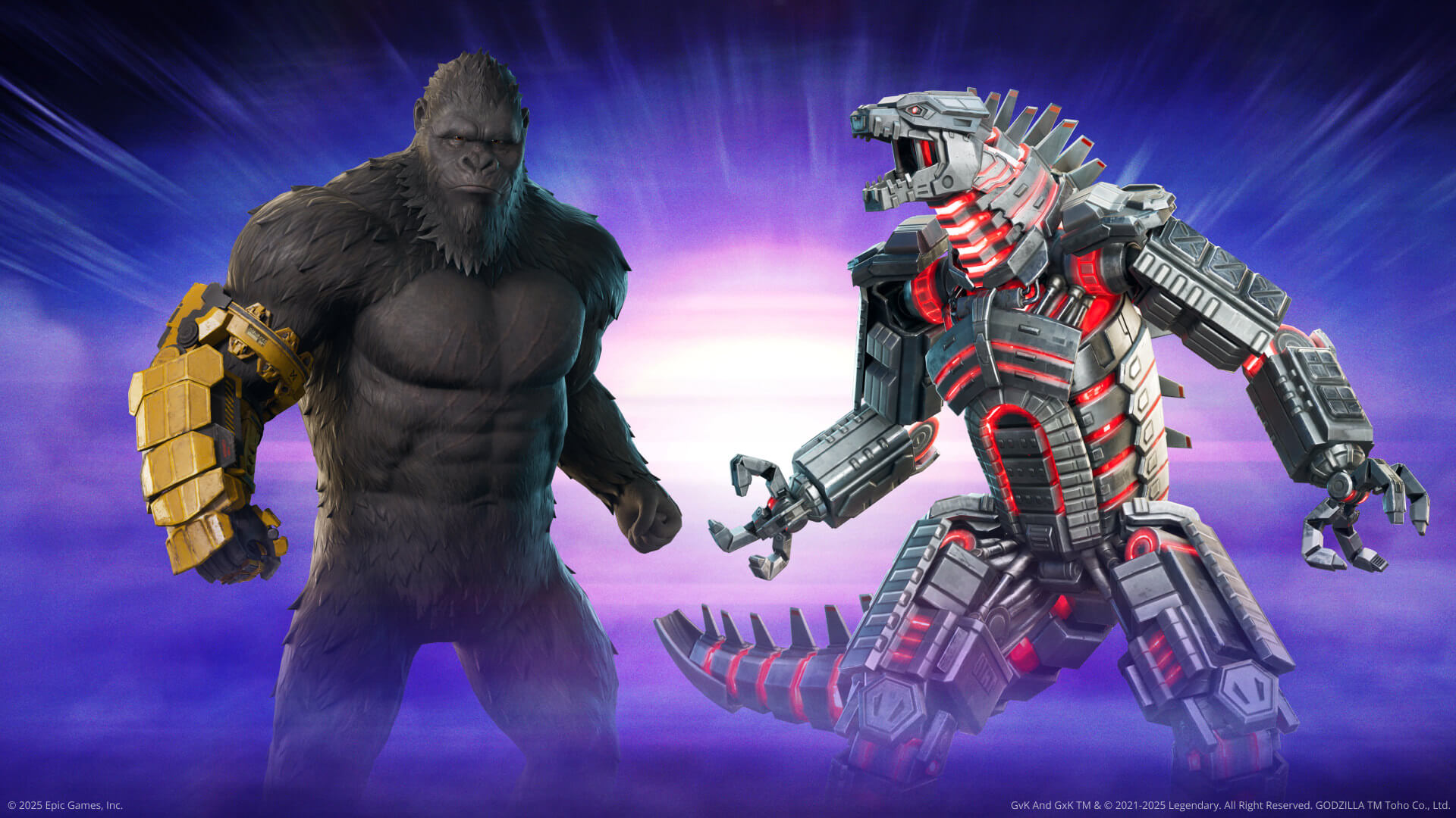 Fortnite Kong e Godzilla